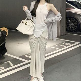 Tank Top / Light Jacket / Midi Skirt