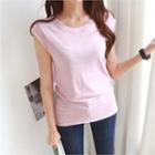 Cap-sleeve Slim-fit Top