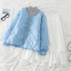 Quilted Jacket / Irregular Skirt