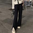 Slit Hem Wide Leg Sweatpants