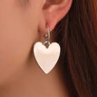 Polished Heart Alloy Dangle Earring 1 Pair - 02 - Silver - One Size