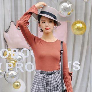 Bow Bell-sleeve Sweater