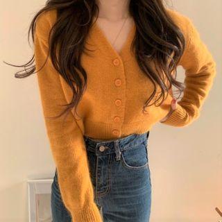 Plain Cardigan Orange - One Size