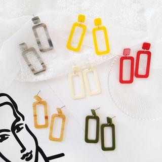 Resin Rectangle Dangle Earring