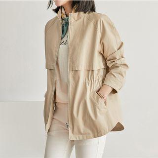 Stand-collar Drawstring Jacket