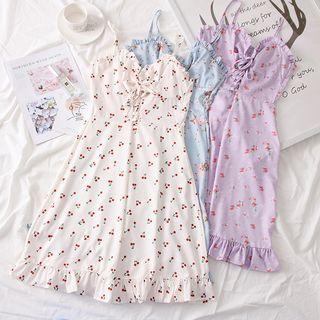 Cherry Strappy A-line Dress
