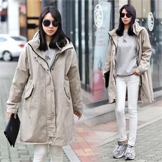 Funnel-neck Cotton Parka