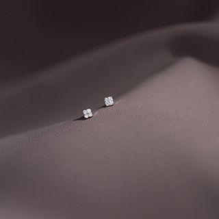 Rhinestone 925 Sterling Silver Earring 1 Pair - Eh0527 - As Shown In Figure - One Size
