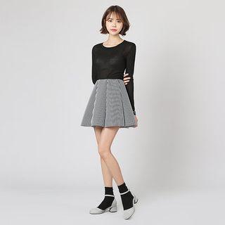 Neoprene A-line Mini Skirt
