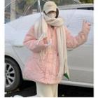 Hooded Padded Jacket / Straight-leg Pants