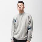 Swallows-embroidered Pullover