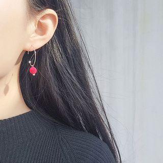 925 Sterling Silver Bobble Open Hoop Earring