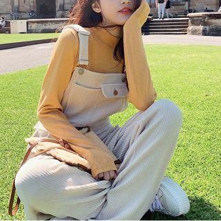 Set Of 2: Mock Neck Top + Corduroy Jumpsuit