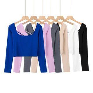 Scoop Neck Crop Knit Top