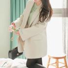 Handmade Single-breasted Wool Blend Coat