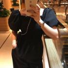 Short-sleeve Square-neck Wide-leg Jumpsuit Black - One Size