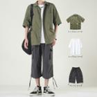 Short-sleeve Shirt / T-shirt / Capri Cargo Pants / Set