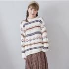 Patterned Sweater 22 - Almond - One Size