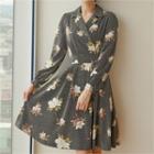 Floral Print Polka-dot Dress