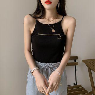 Zip-up Camisole Top