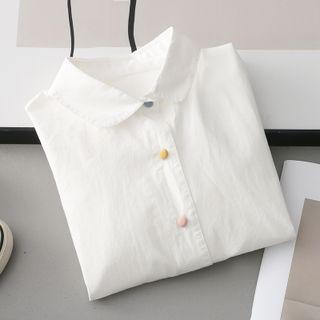 Colorful Button Shirt White - One Size