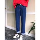 Button-detail Wide-leg Jeans