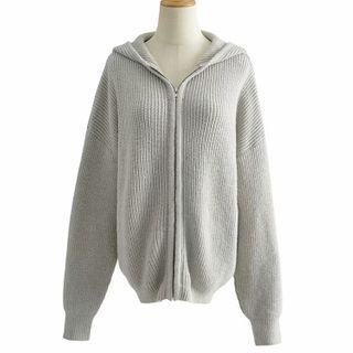 Hooded Zip Cardigan Gray - One Size