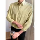 Pocket-front Shirt In 10 Colors