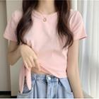 Tie Waist Short Sleeve T Shirt