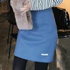 Wool Blend Homemade Miniskirt