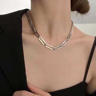 Chunky Chain Necklace Silver - One Size