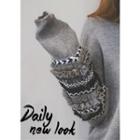 Drop-shoulder Lace-detail Knit Top
