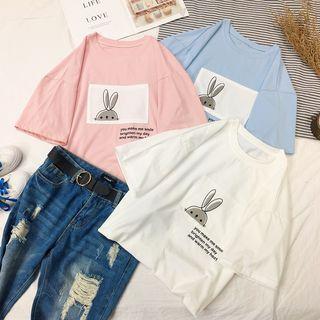 Print Short-sleeve Round Neck T-shirt