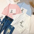 Print Short-sleeve Round Neck T-shirt