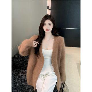 Plain Cardigan / Strapless Top / Sweatpants
