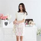 Mock Two-piece Floral Print Dress