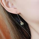 Cubic Rhinestone Dangle Earring 0594 - 1 Pair - Earrings - Purple - One Size