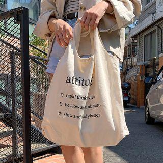 Attitude Printed Canvas Shopper Bag