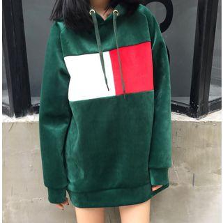 Color Block Long Hoodie