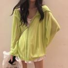 Mini Tank Dress / Hooded Zip Cardigan