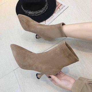 High Heel Pointy Toe Short Boots