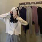 Hooded Zip Up Long-sleeve Cardigan