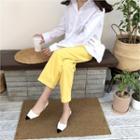 Contrast-nose Kitten-heel Pumps