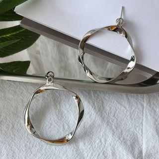Twisted Hoop Earring As Shown In Figure - One Size