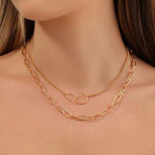 Layered Alloy Choker Kc Gold - Gold - One Size