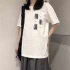 Short-sleeve Printed T-shirt Off-white - One Size