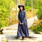 Long-sleeve Chinese Knot Button Maxi Dress