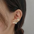 Non-matching Rhinestone Butterfly Stud Earring 1 Pair - Gold - One Size