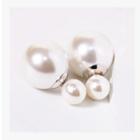 Faux-pearl Titanium Earrings