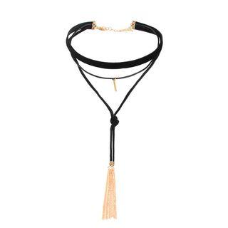 Tasseled Multi-strap Choker